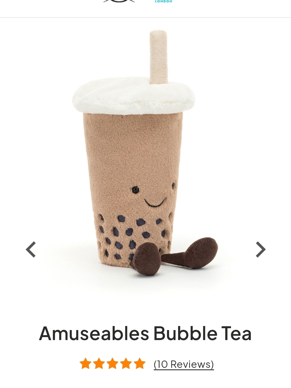 Jellycat Amuseables Bubble Tea Plush - Retired - NWT